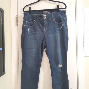 Dark wash skinny jegging